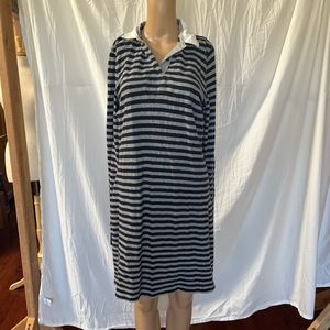 Reliance Garments Guidepost Striped Rugby Dress Large